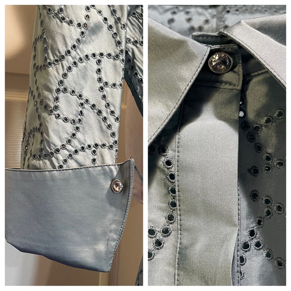 New! Taffeta Shirt Dress by Teri Jon by Rickie
Freeman - Picture 5 of 10